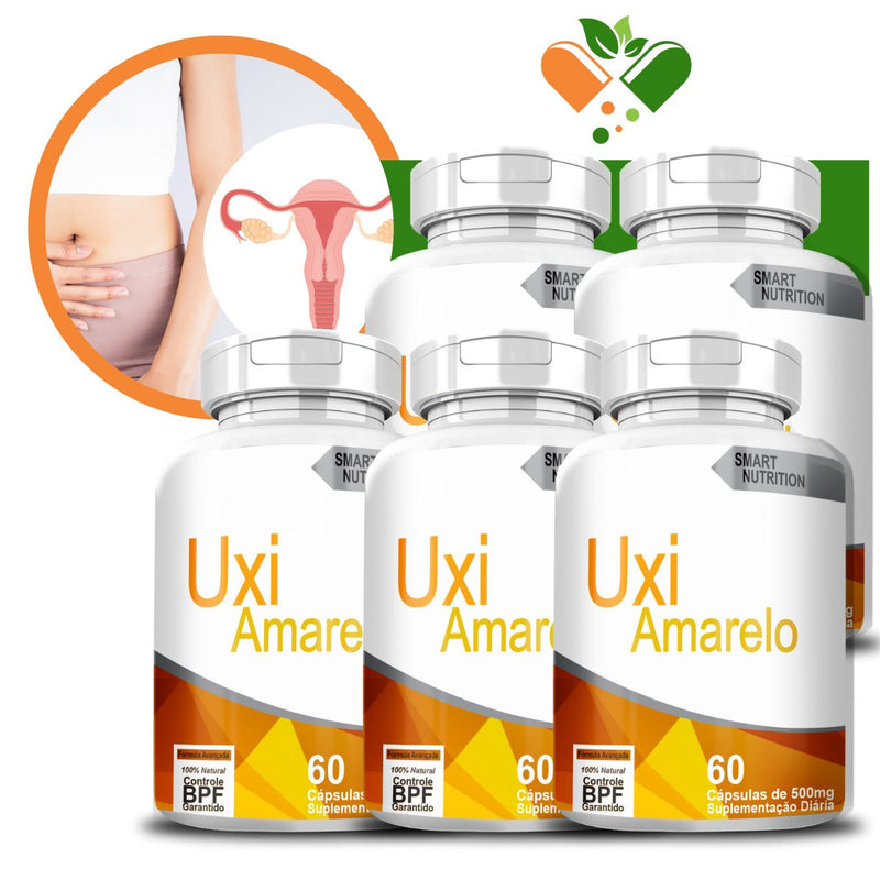 Kit com 5 Uxi Amarelo 500mg 60 Cápsulas