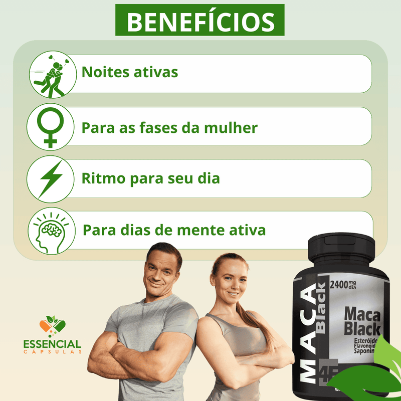 Maca Black 600mg 120 Cápsulas