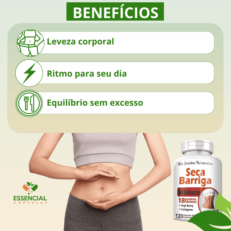 Seca Barriga Com Hibisco 500mg 120 Cápsulas