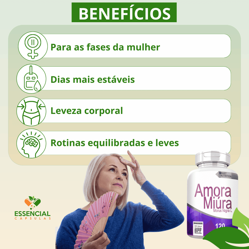 Kit com 3 Potes Amora Miura  500mg 120 Cápsulas