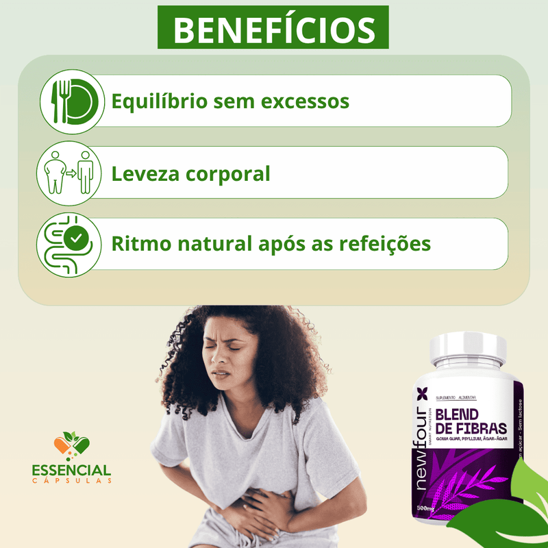 BLEND DE FIBRAS KIT COM 5 POTES COM TOTAL DE 300 CAPSULAS