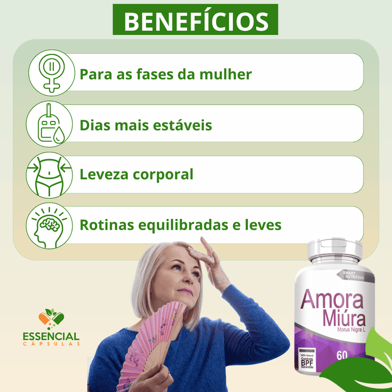 Kit com 3 Amora Miura 500MG 60 Cápsulas
