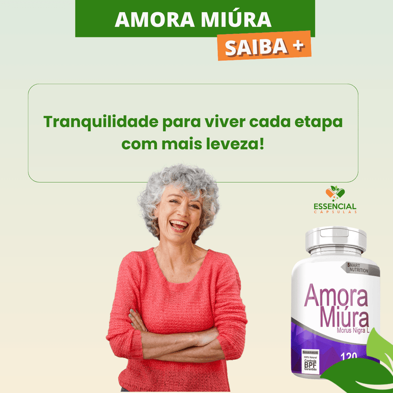Kit com 3 Potes Amora Miura  500mg 120 Cápsulas