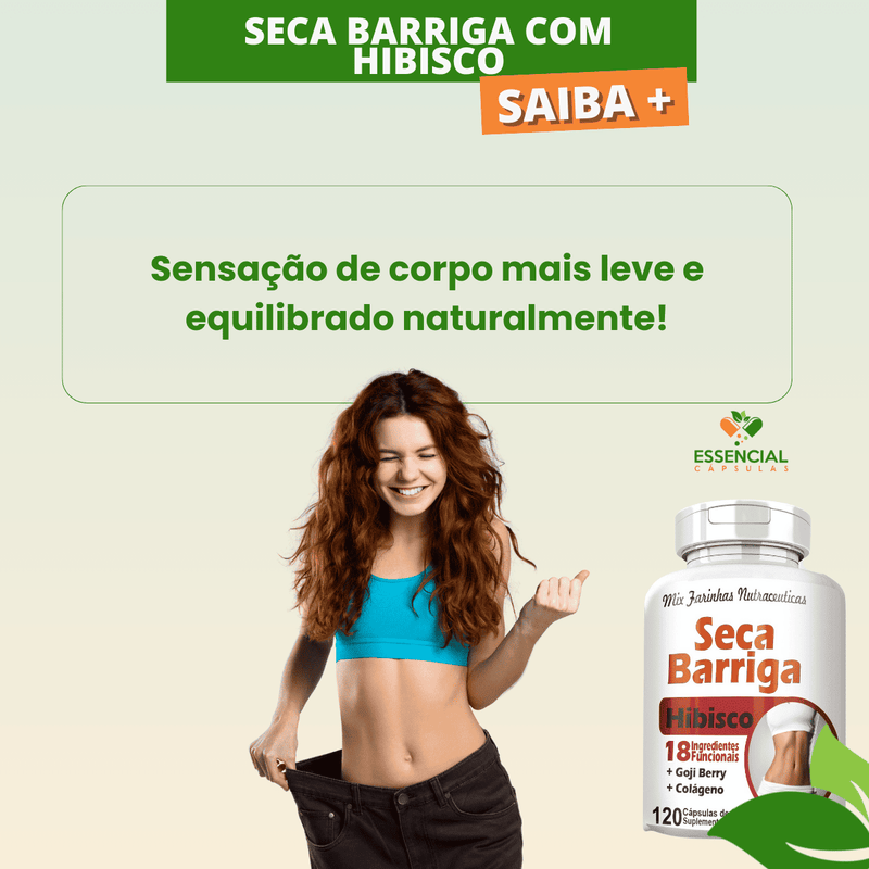 Seca Barriga Com Hibisco 500mg 120 Cápsulas