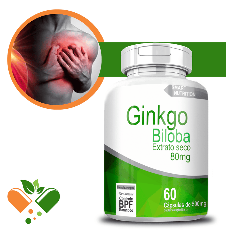 Ginkgo Biloba Extrato Seco ( 80mg ) 500mg 60 Cápsulas