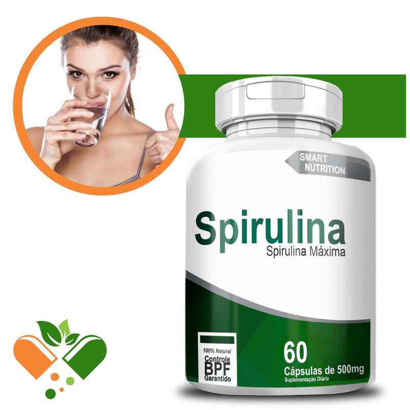 Spirulina 500mg 60 Cápsulas