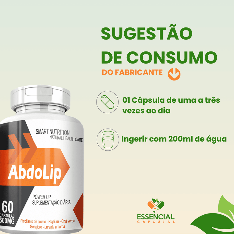 Kit com 5 Potes Abdolip 500mg 60 Cápsulas