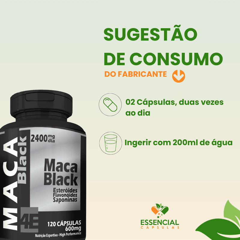 Maca Black 600mg 120 Cápsulas