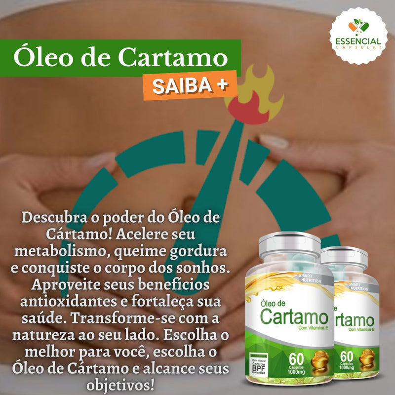 Óleo De Cartamo 1000mg 60 Cápsulas