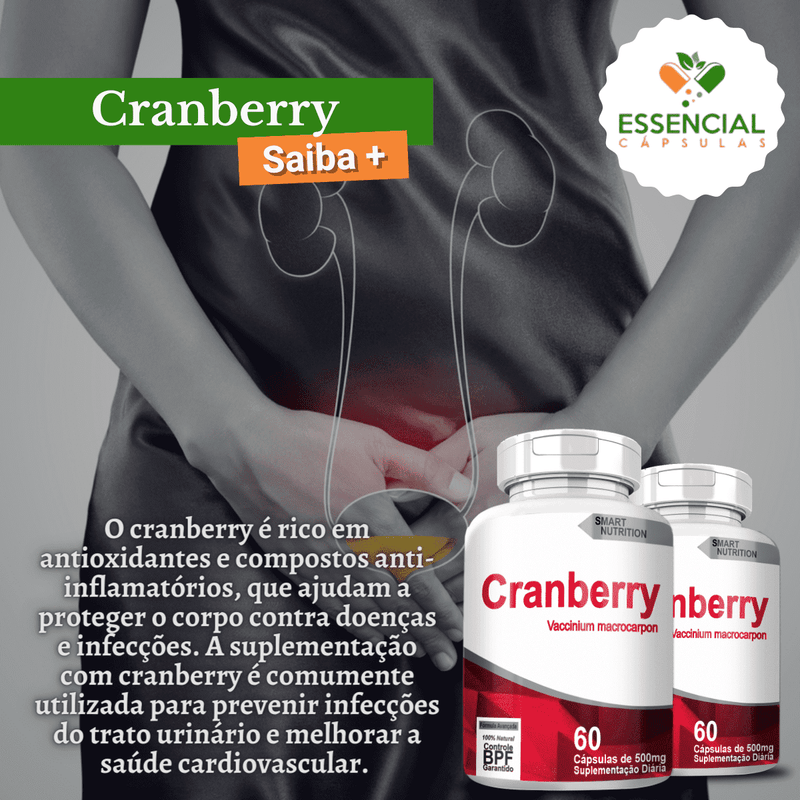 Compre 2 Leve 3 Potes Cranberry 500mg 60 Cápsulas