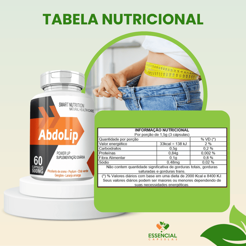 Kit com 5 Potes Abdolip 500mg 60 Cápsulas