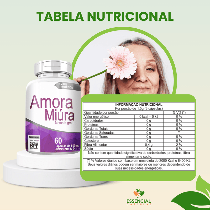 Kit com 3 Amora Miura 500MG 60 Cápsulas