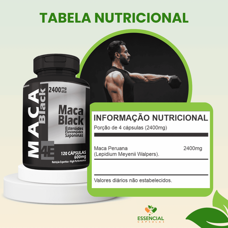 Maca Black 600mg 120 Cápsulas