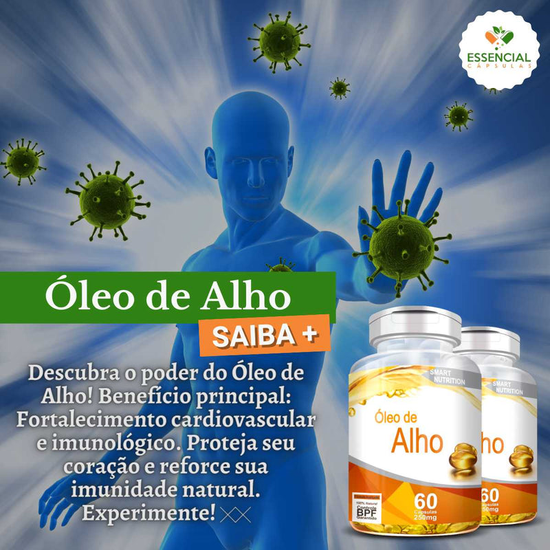 Kit com 3 Óleo De Alho 250mg 60 Cápsulas