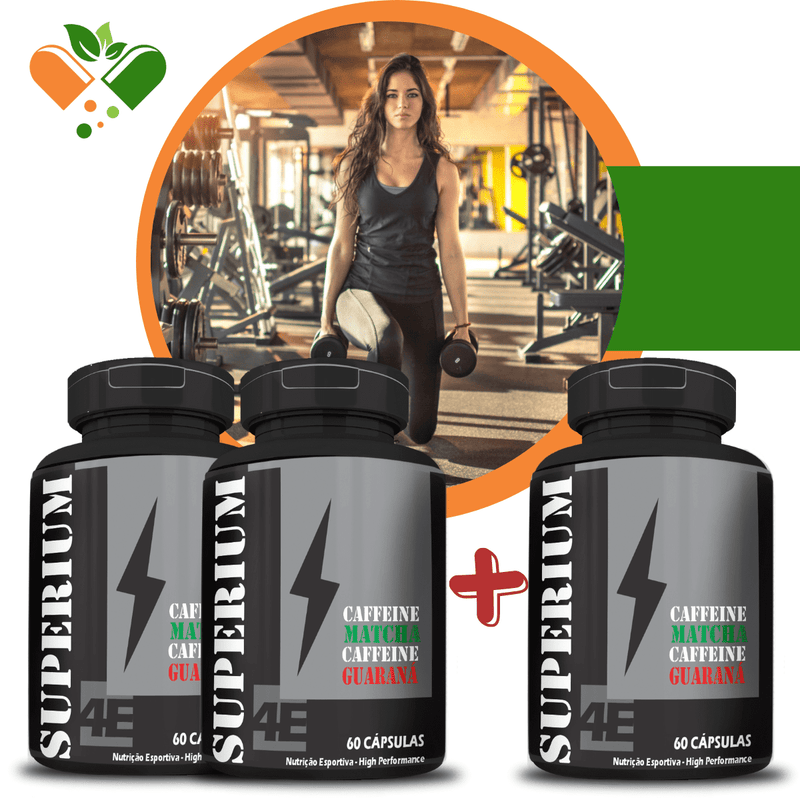 Compre 2 Leve 3 Superium (Matcha+Guarana) 500mg 60 Cápsulas