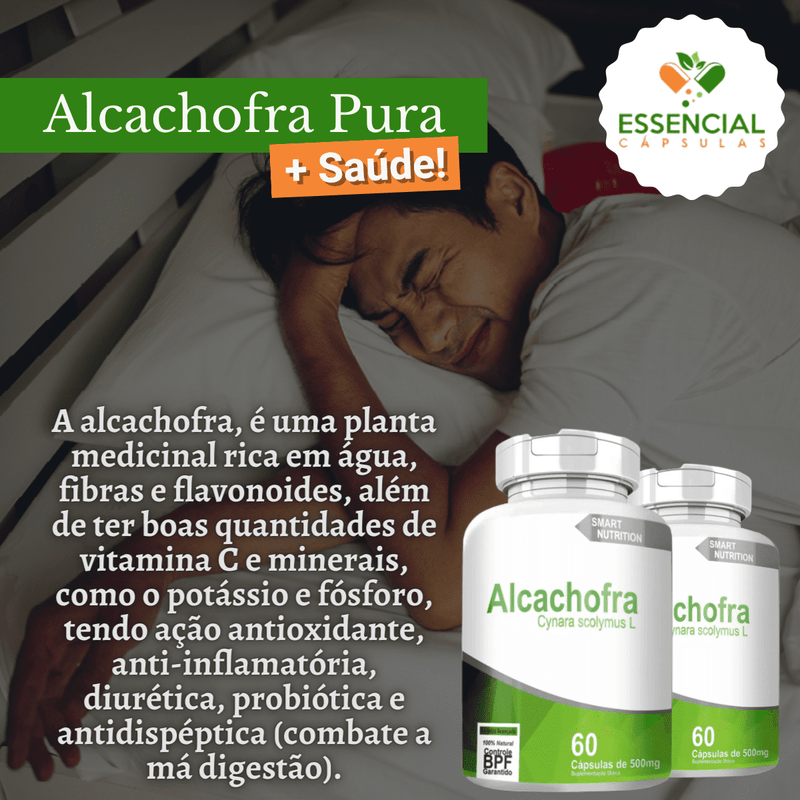 Alcachofra Pura 500mg 60 Cápsulas