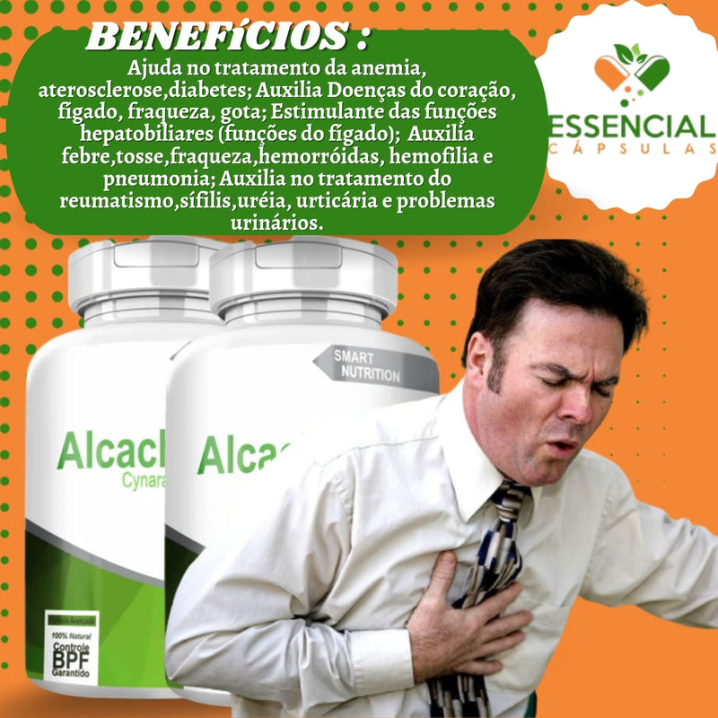 Kit com 3 Potes Alcachofra Pura 500mg 60 Cápsulas