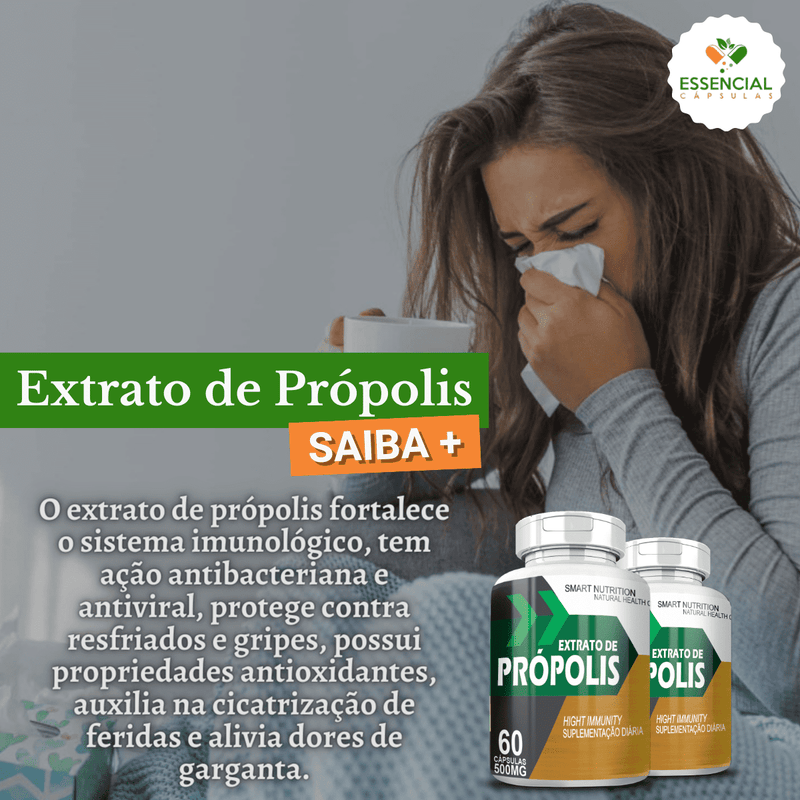 Extrato De Própolis 500mg 60 Cápsulas