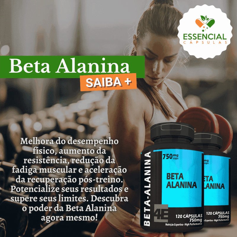 KIT COM 3 POTES BETA ALANINA 750MG 120 CAPSULAS