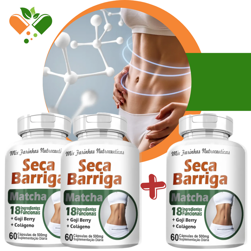 Compre 2 Leve 3  Seca Barriga Com Matcha 500mg 60 Cápsulas