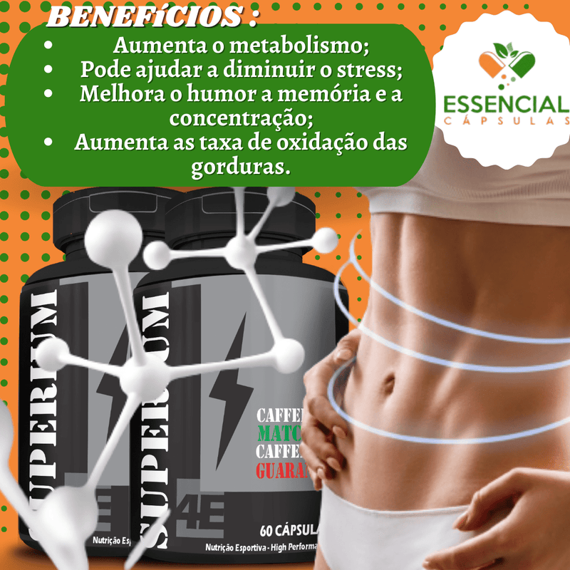 Compre 2 Leve 3 Superium (Matcha+Guarana) 500mg 60 Cápsulas