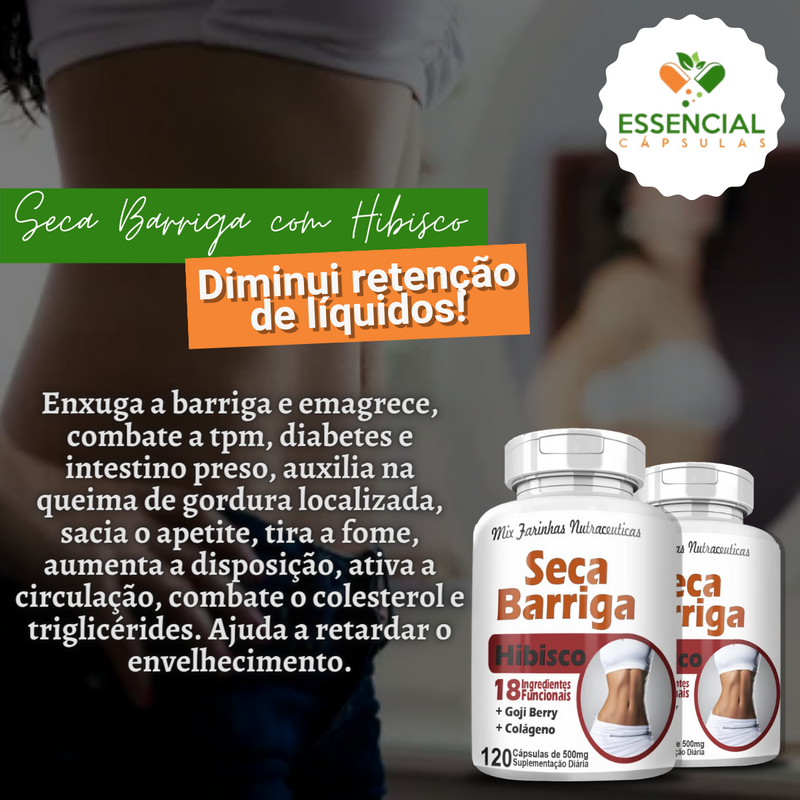 Seca Barriga Com Hibisco 500mg 120 Cápsulas