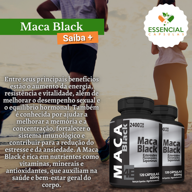 Maca Black 600mg 120 Cápsulas