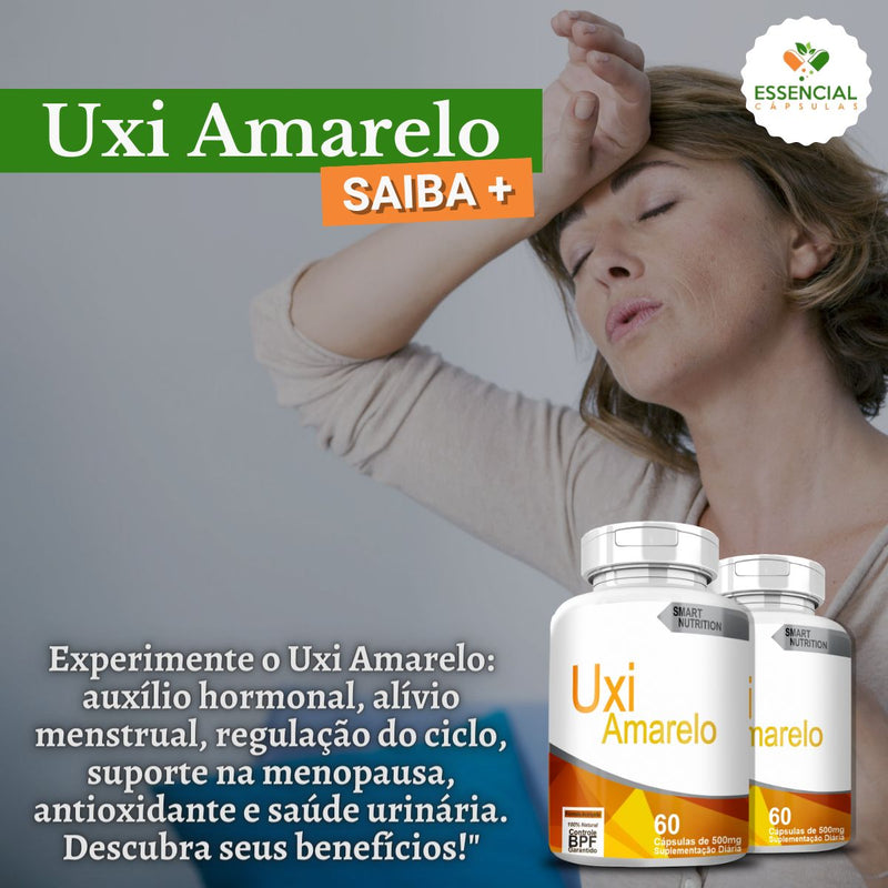 Kit com 3 Uxi Amarelo 500mg 60 Cápsulas