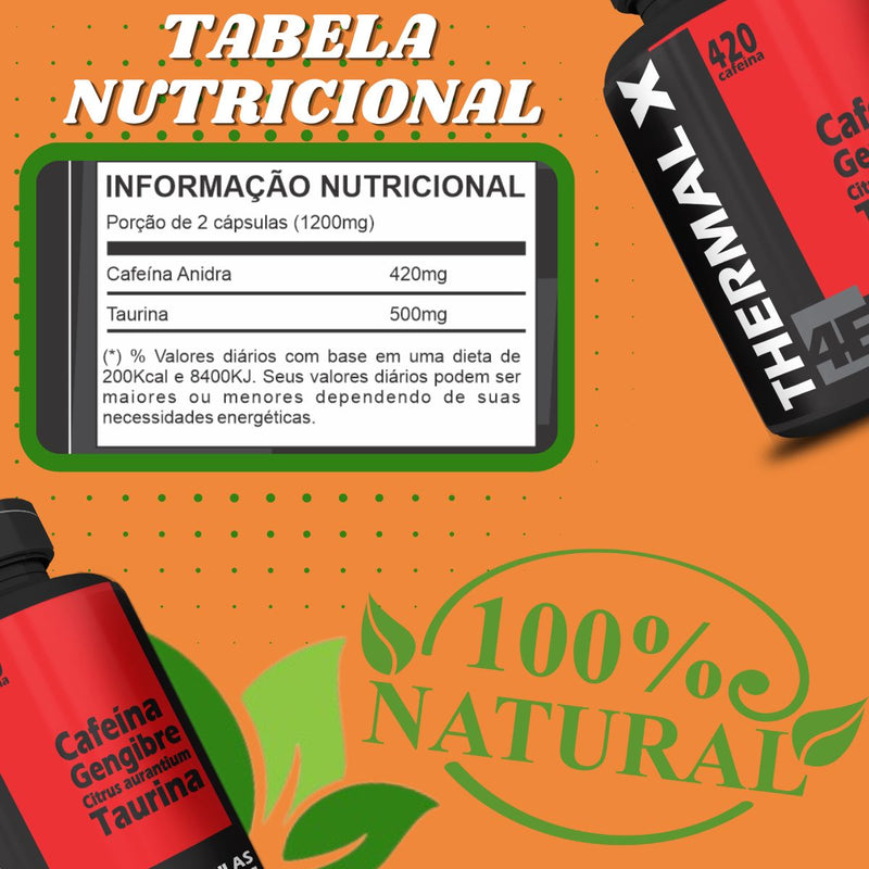 Kit com 3 Thermal X 500mg 60 Cápsulas