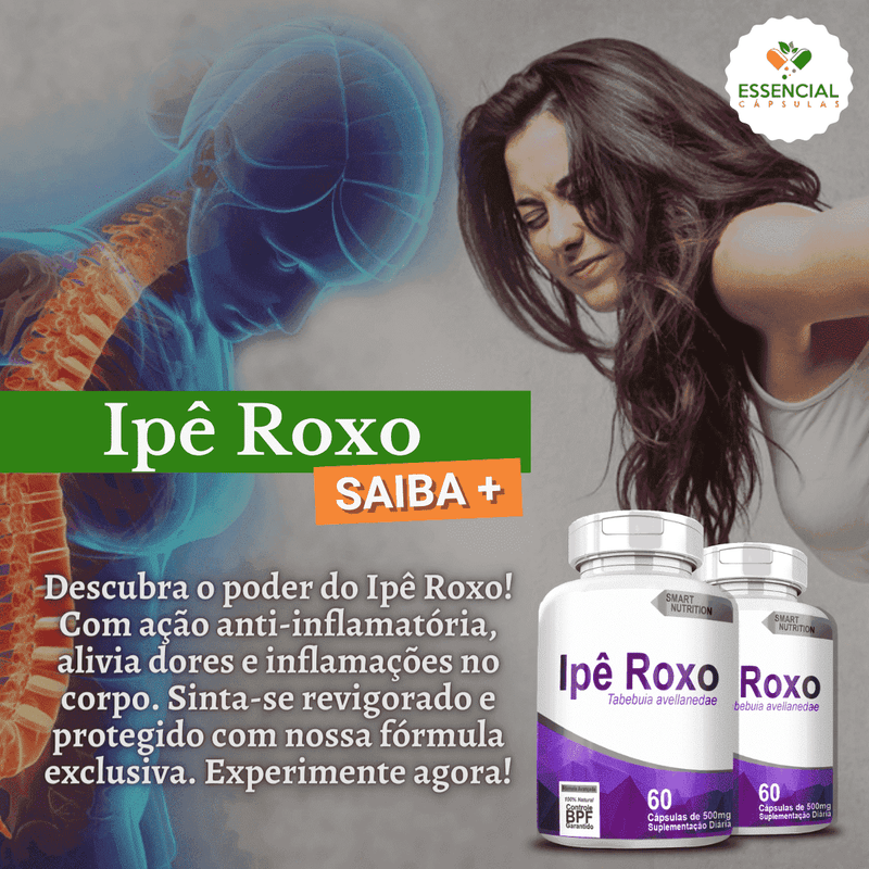Kit com 3 Ipê Roxo 500mg 60 Cápsulas