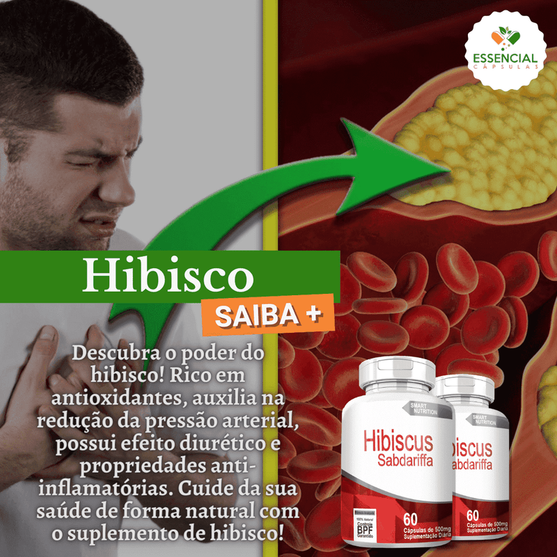 Compre 2 Leve 3 Hibisco 500mg 60 Cápsulas