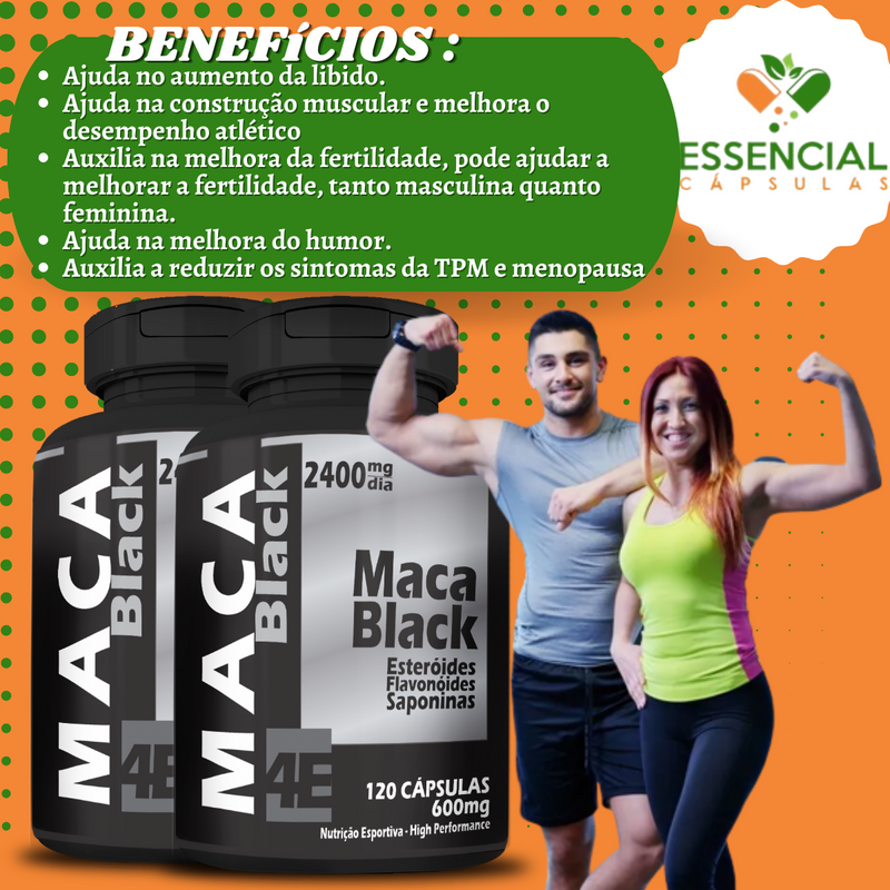 Maca Black 600mg 120 Cápsulas