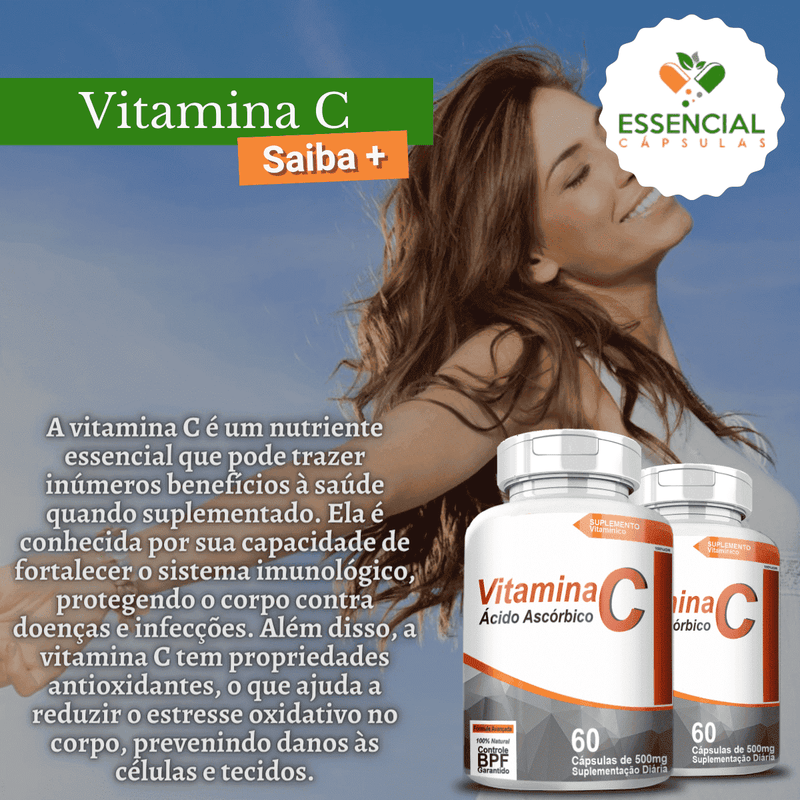 Vitamina C Revestida 500mg 60 Cápsulas